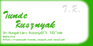 tunde rusznyak business card